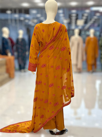 Bahar-e-subh Mustard 87-B | Stitched | 3 Piece