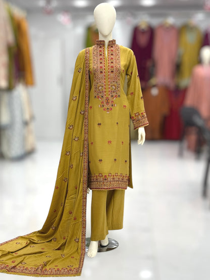 Blooming Desert Leather Peach 212-A | Stitched | 3 Piece