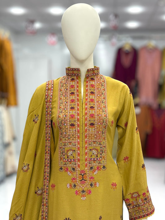 Blooming Desert Leather Peach 212-A | Stitched | 3 Piece