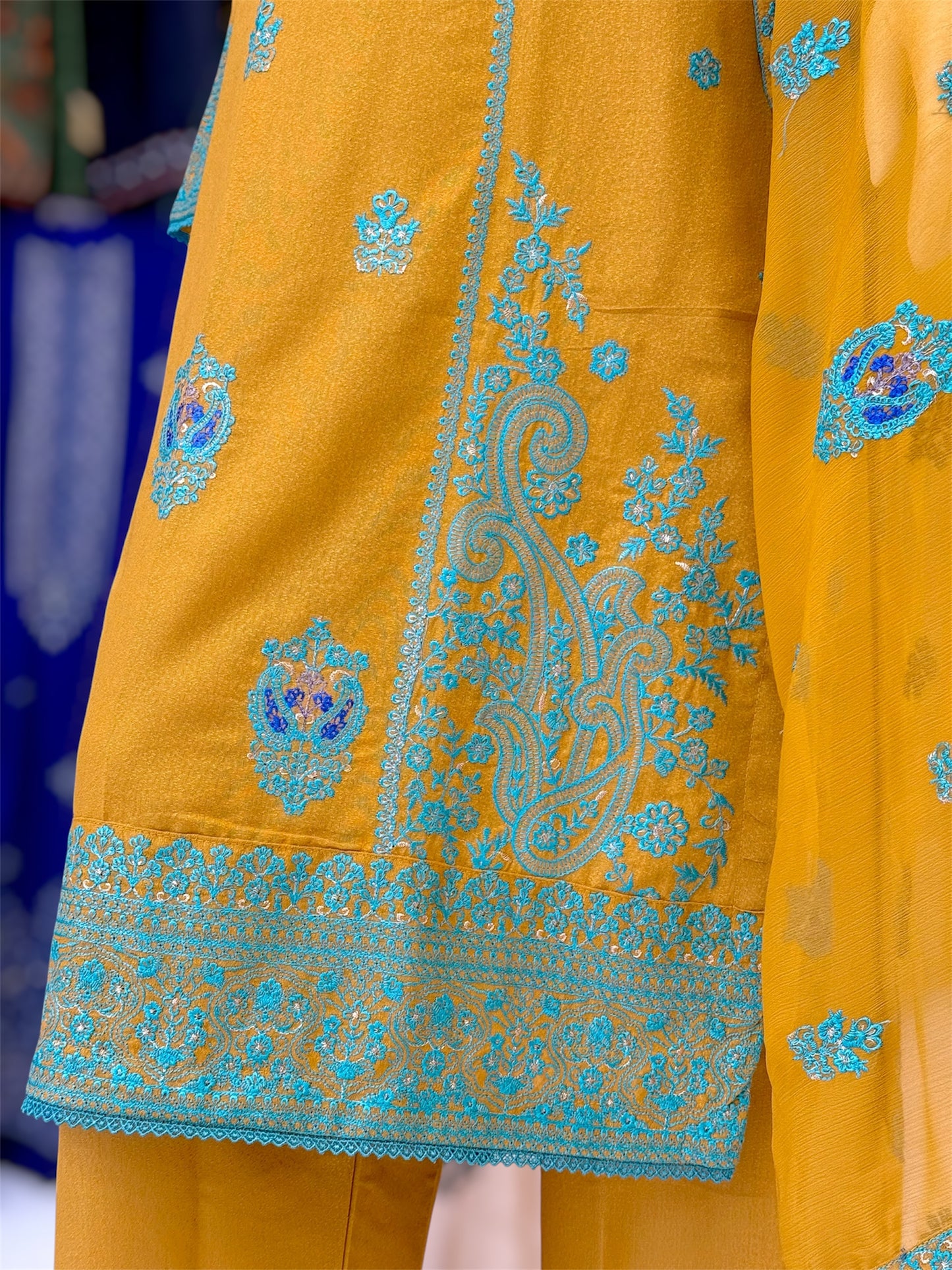 Bahar-e-subh Yellow 87-E | Stitched | 3 Piece