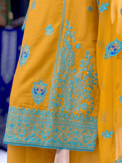 Bahar-e-subh Yellow 87-E | Stitched | 3 Piece
