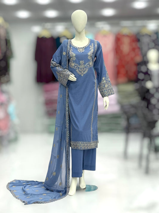 Taj Mahal Exclusive Lawn L77-C | Stitched | 3 Piece