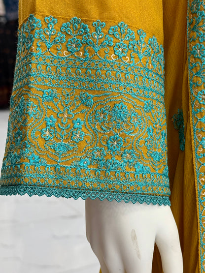 Bahar-e-subh Yellow 87-E | Stitched | 3 Piece