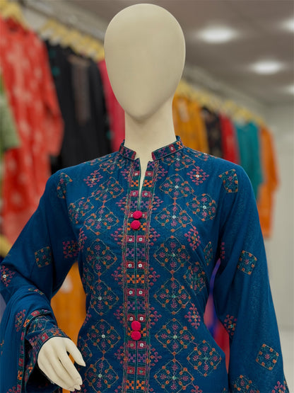 Egyptian Glamour Royal Blue 88-C | Stitched | 3 Piece