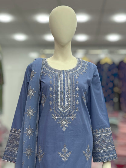 Nigaar Exclusive Lawn L89-B | Stitched | 3 Piece