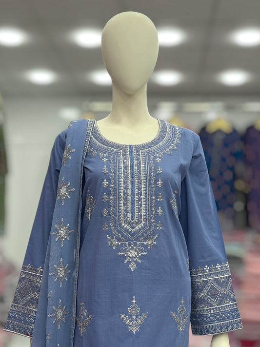 Nigaar Exclusive Lawn L89-B | Stitched | 3 Piece