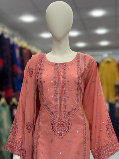Mortaj Peach 92-B | Stitched | 3 Piece