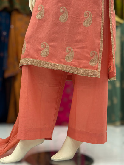 Fusion Peach 88-D | Stitched | 3 Piece