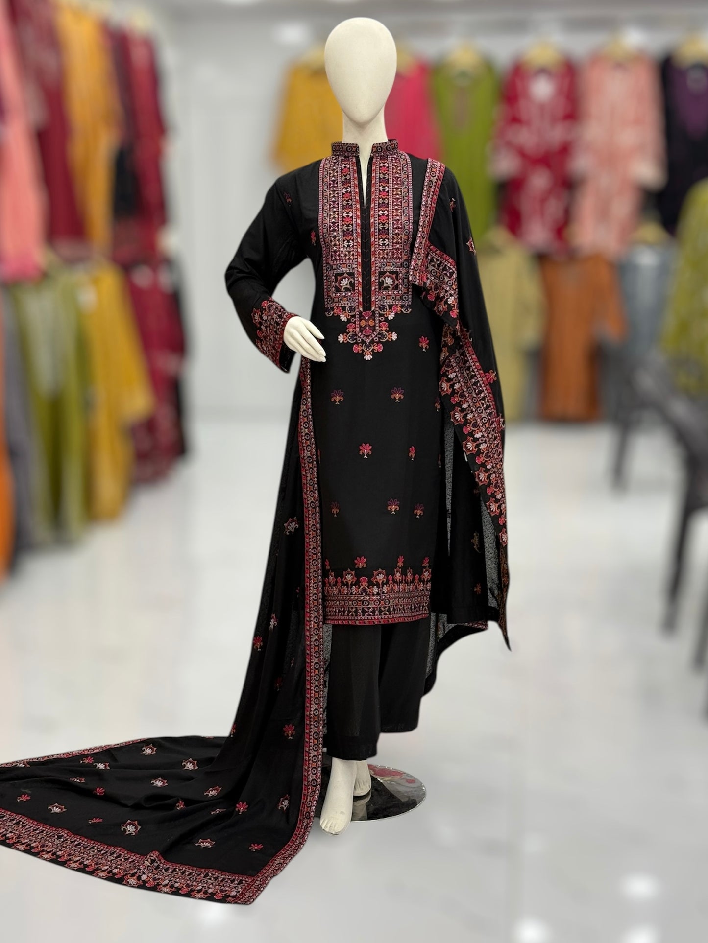 Blooming Desert  Embroiderd Karandi | 60-B | 3 Piece | Stitched