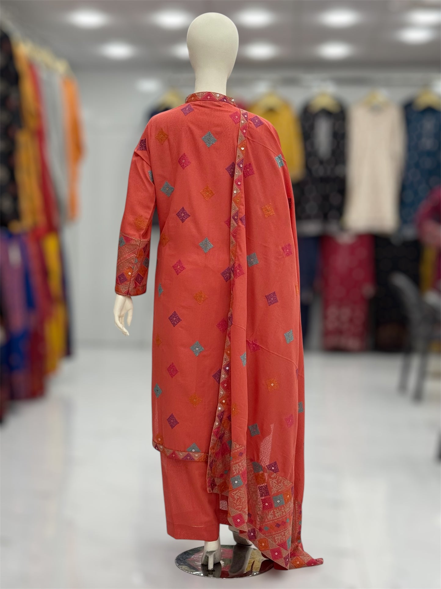 Magical Square Orange | MS-56C | 3 Piece | Stitched