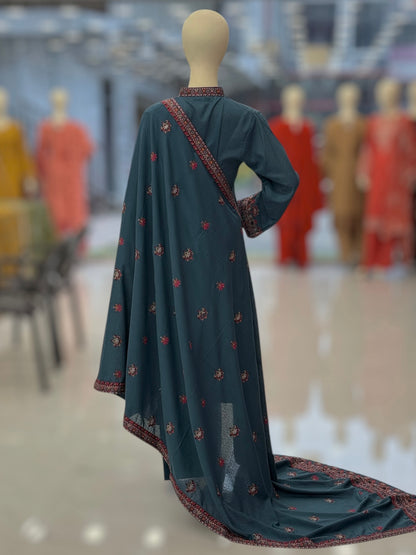 Blooming Desert  Embroiderd Karandi | 60-A | 3 Piece | Stitched