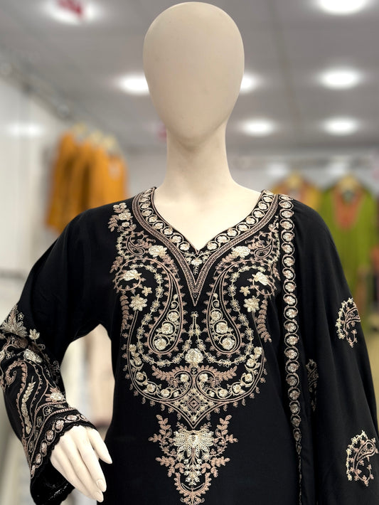 Monochrome Leather Peach 212-A | Stitched | 3 Piece