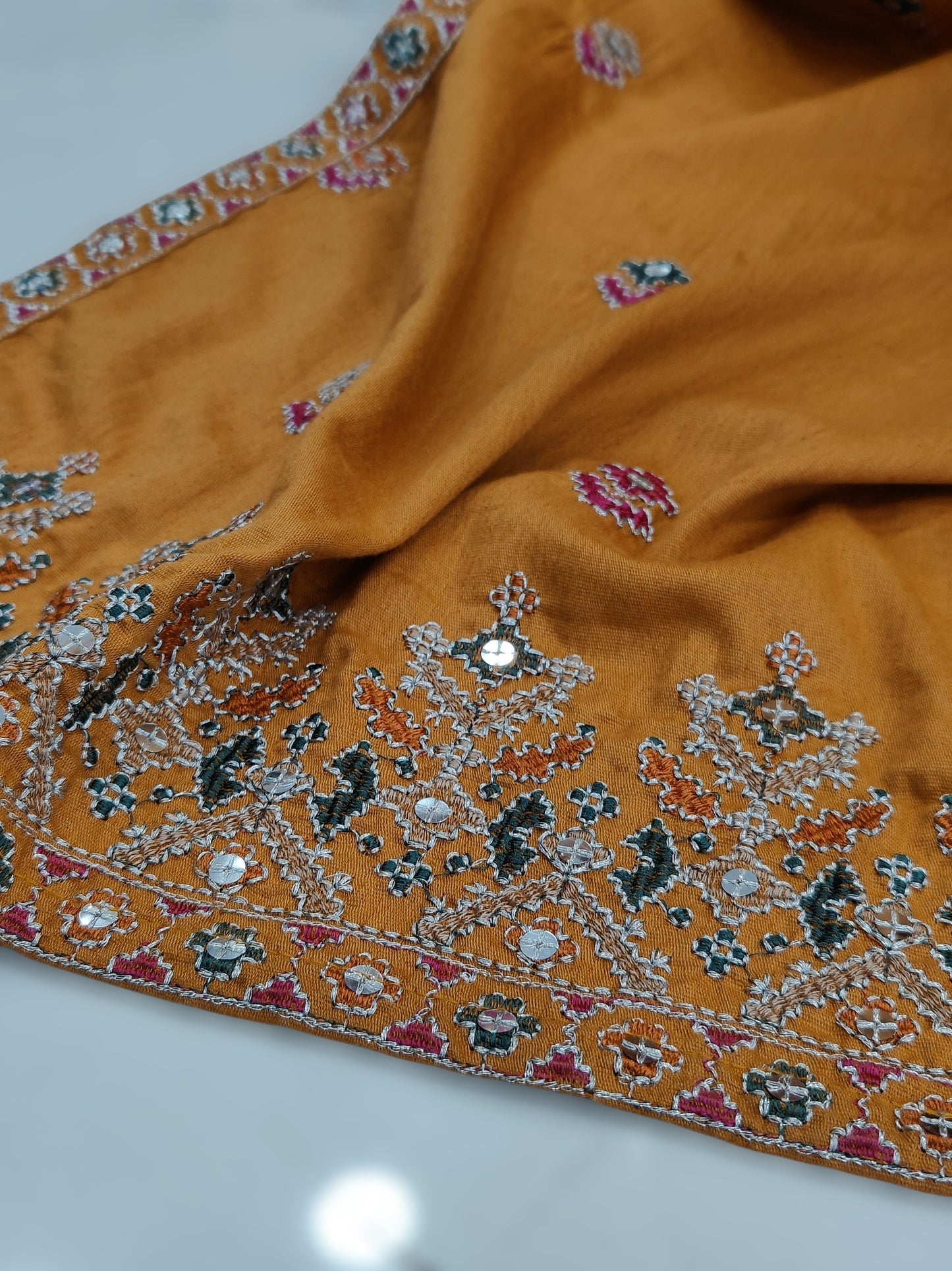 Sequence Embroidered Mustard-115 | Stitched | 3 Piece