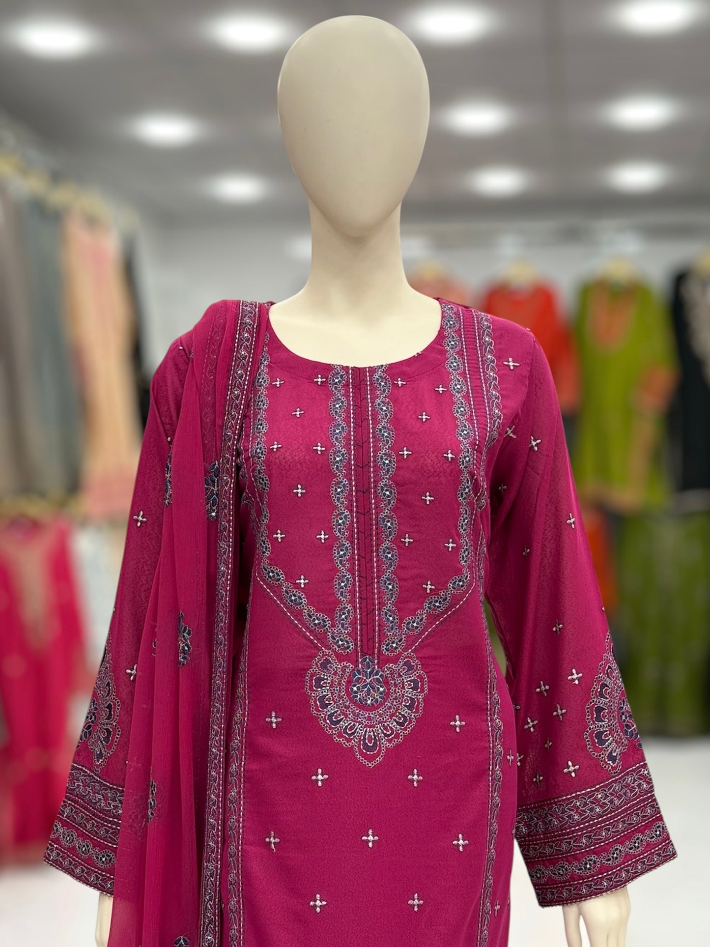 Mortaaj Lawn Karandi K46-B | Stitched | 3 Piece