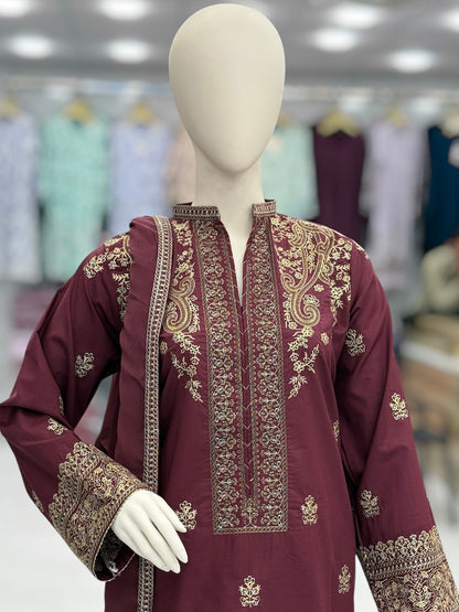 Ethnic Gold Exclusive Lawn L72-A | Stitched | 3 Piece