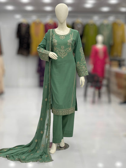 Taj Mahal Lawn Karandi K41-A | Stitched | 3 Piece