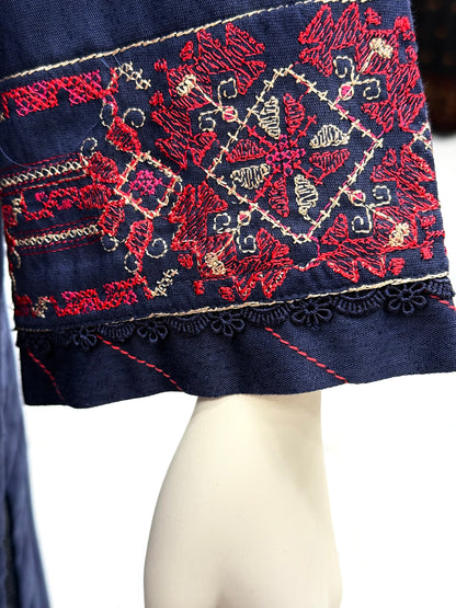 Embroidered Navy Blue EKP-103 | 3 Piece | Stitched