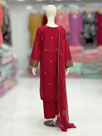 Zari Mahal Exclusive Lawn L95-C | Stitched | 3 Piece