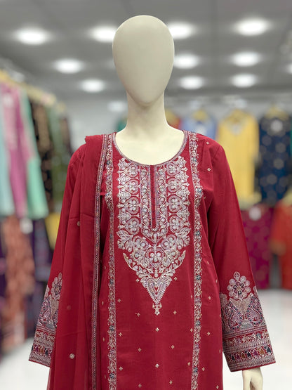 Dilkash Lawn Karandi K166-C | Stitched | 3 Piece