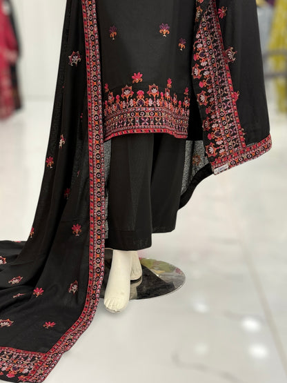 Blooming Desert  Embroiderd Karandi | 60-B | 3 Piece | Stitched