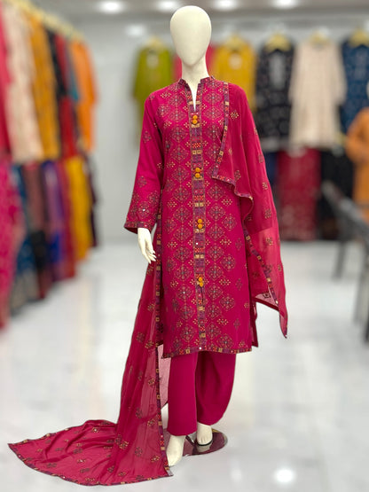Egyptian Glamour Pink 88-B | Stitched | 3 Piece
