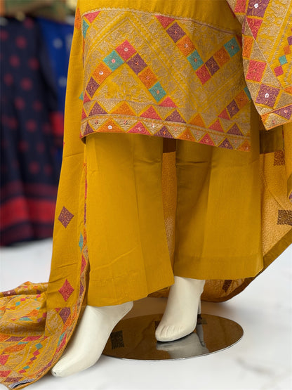 Magical Square Yellow| MS-56B | 3 Piece | Stitched