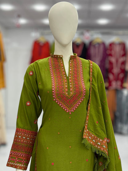 Gulnaar Leather Peach 209-B | Stitched | 3 Piece