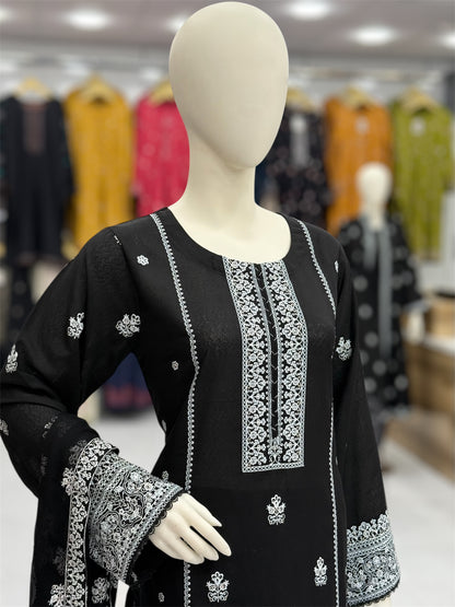 Bahar-e-subh Black 87-F | Stitched | 3 Piece