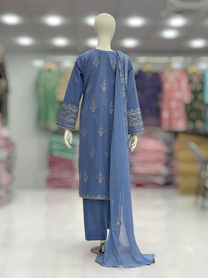 Nigaar Exclusive Lawn L89-B | Stitched | 3 Piece