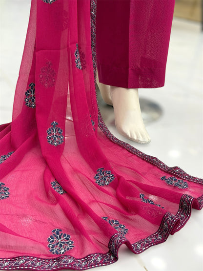 Mortaaj Lawn Karandi K46-B | Stitched | 3 Piece