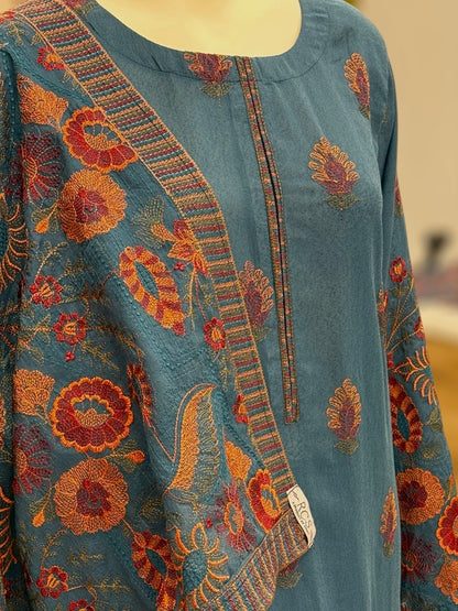 Embroidered Zinc | HE-25B | 3 Piece | Stitched