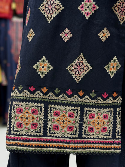 Multi Square Cotton karandi 207-A | Stitched | 3 Piece