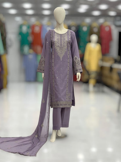 Dilkash Lawn Karandi K166-A | Stitched | 3 Piece