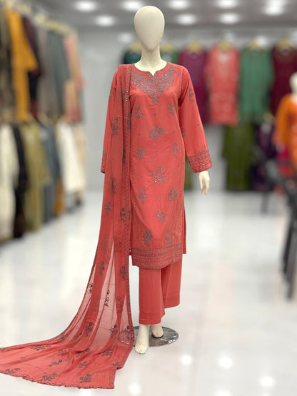 Nayab Lawn Karandi K50-B | Stitched | 3 Piece