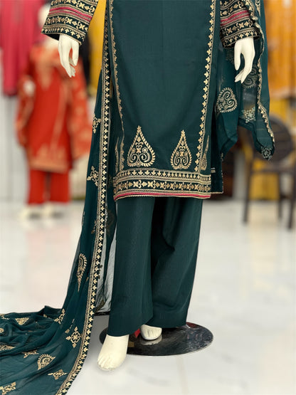 Golden Threads Mongia Karandi 89-B | Stitched | 3 Piece