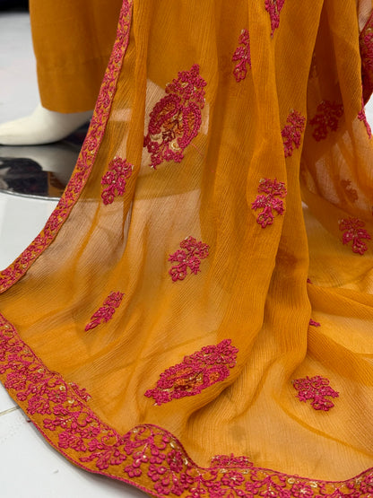 Bahar-e-subh Mustard 87-B | Stitched | 3 Piece