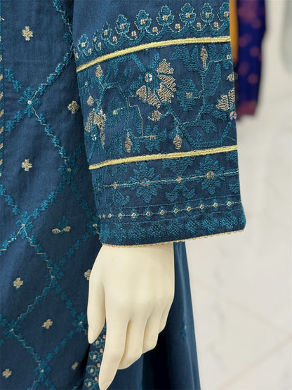 Golden Era Embroidered Zinc | GE-57A | 3 Piece | Stitched