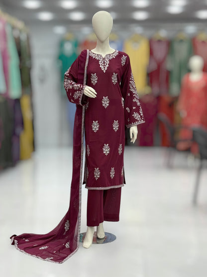 Moon Light Lawn Karandi K167-B | Stitched | 3 Piece