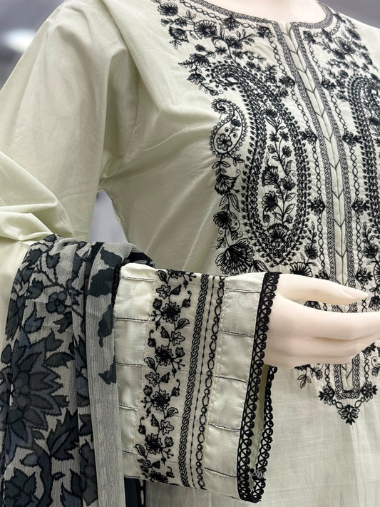 Black Prints Lawn L-71-A | Stitched | 3 Piece