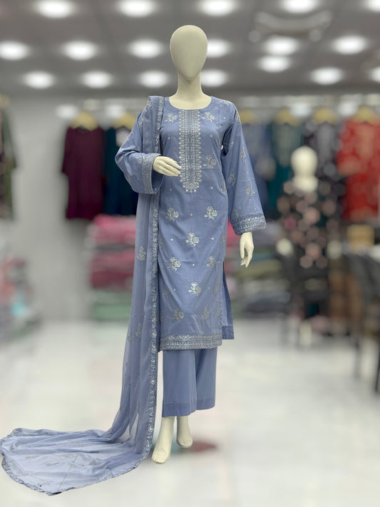Meher-e-Zari Exclusive Lawn L78-C | Stitched | 3 Piece