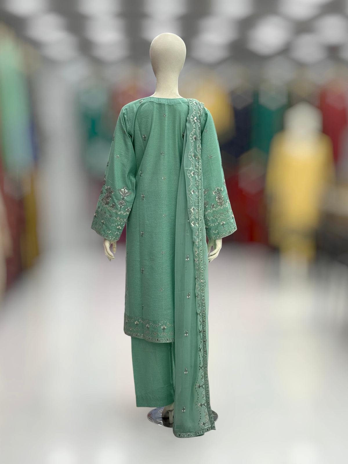 Nazneen Lawn Karandi K165-C | Stitched | 3 Piece