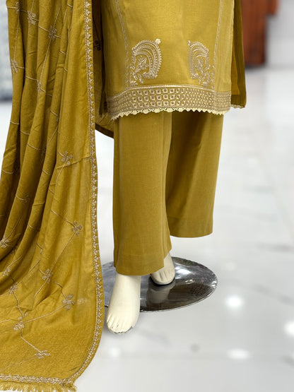 Crown Leather Peach 212-B | Stitched | 3 Piece