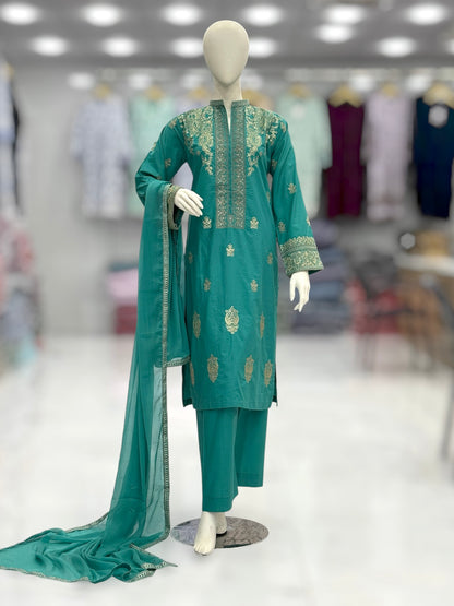 Ethnic Gold Exclusive Lawn L72-B | Stitched | 3 Piece