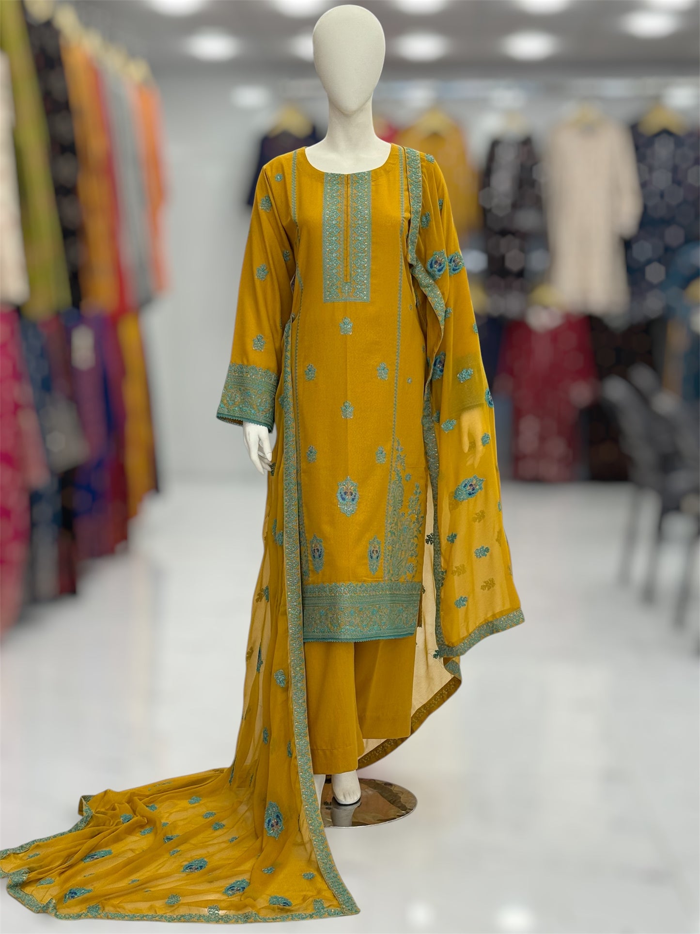 Bahar-e-subh Yellow 87-E | Stitched | 3 Piece