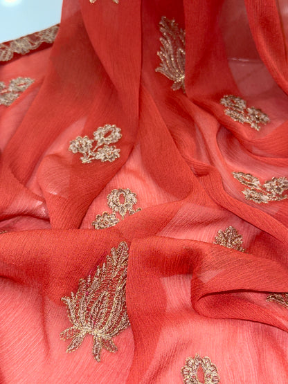 Blossom Rust 91-A | Stitched | 3 Piece