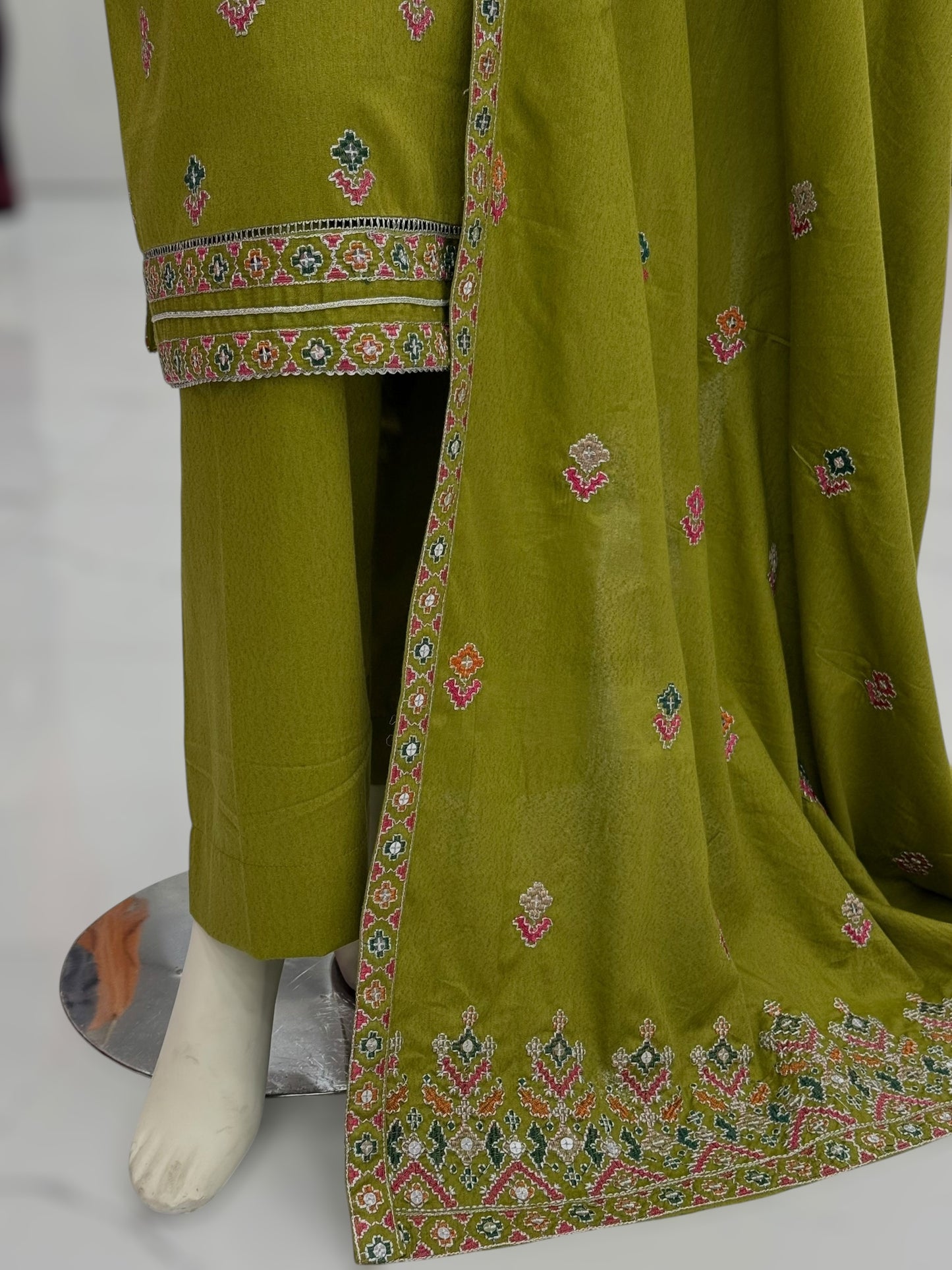 Sequence Embroidered Mehendi-115 | Stitched | 3 Piece