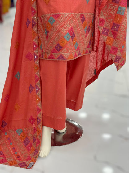 Magical Square Orange | MS-56C | 3 Piece | Stitched