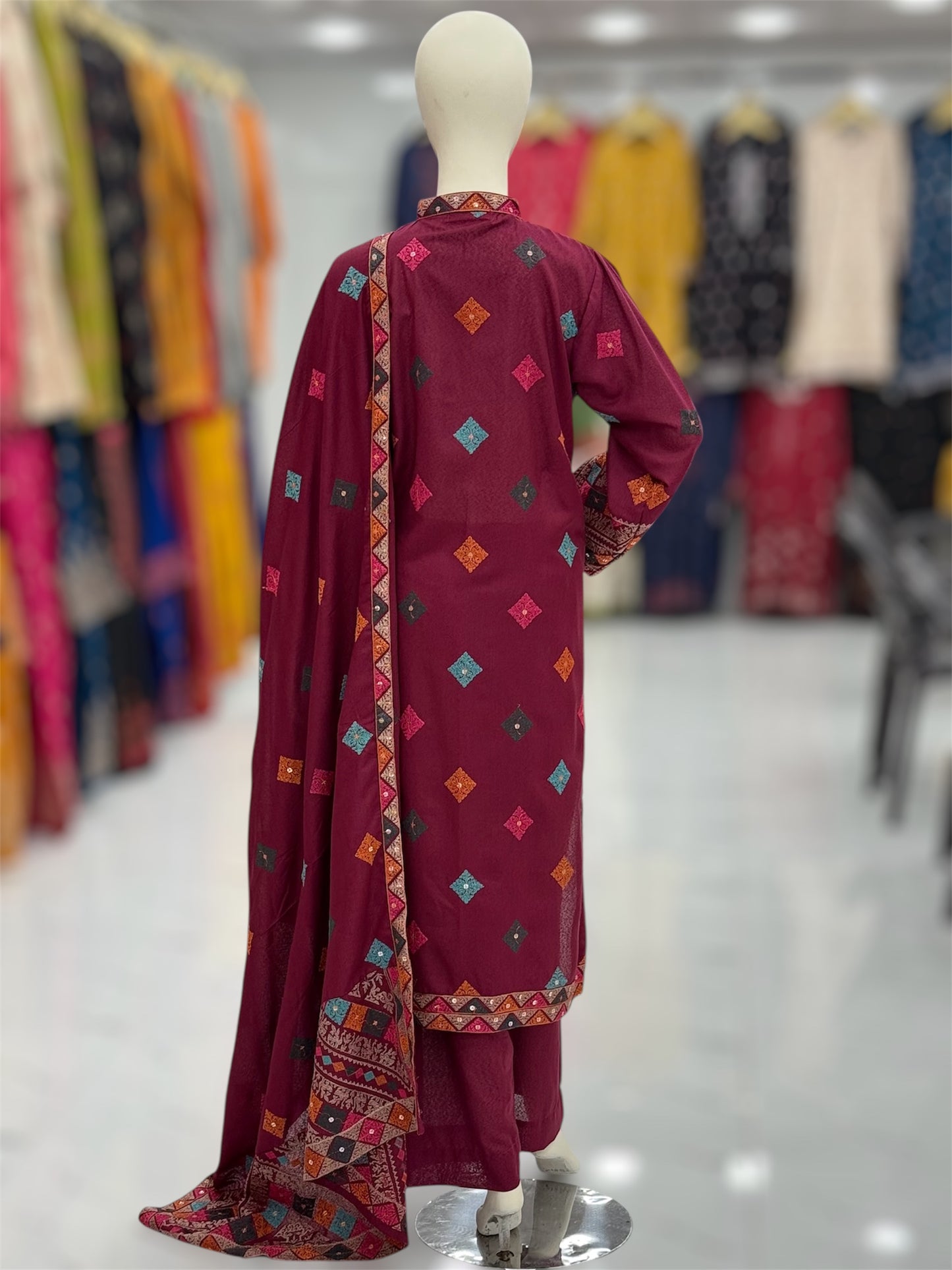 Magical Square Marjanda| MS-56A | 3 Piece | Stitched