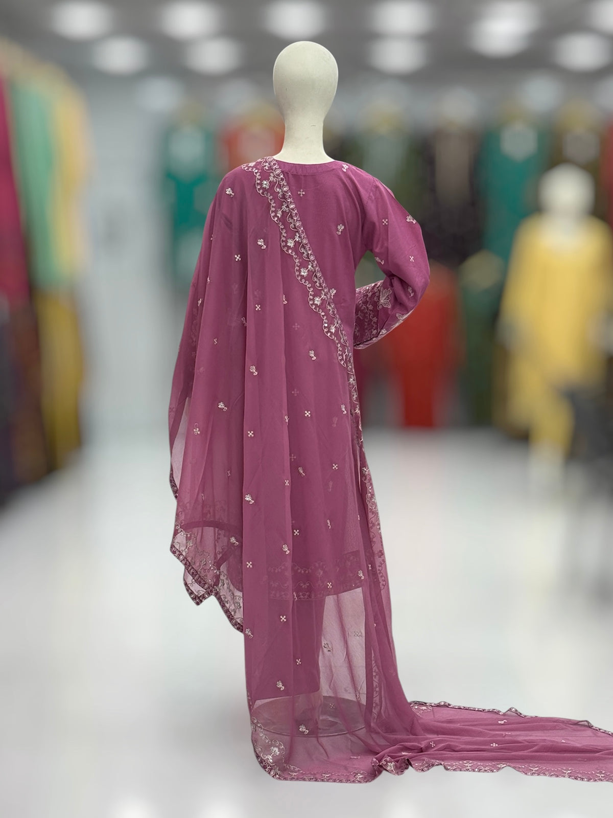 Nazneen Lawn Karandi K165-B | Stitched | 3 Piece