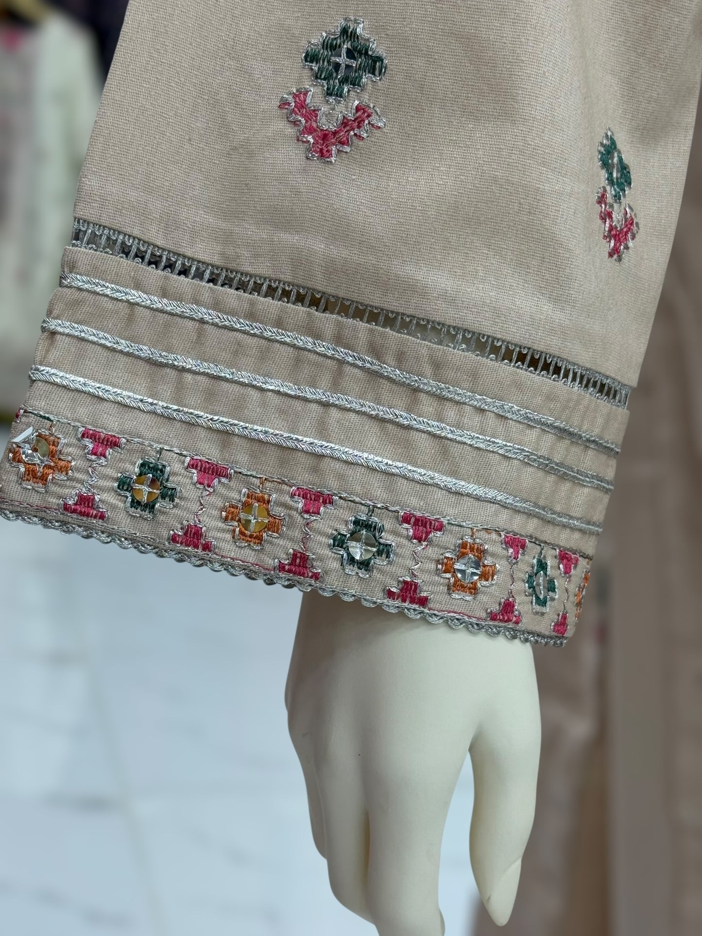 Sequence Embroidered Cream-115 | Stitched | 3 Piece